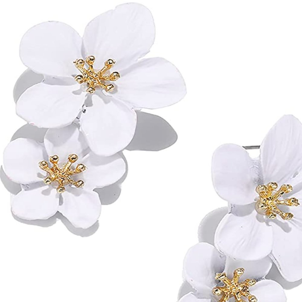 🌸 Double Flower Summer Earrings 🌸